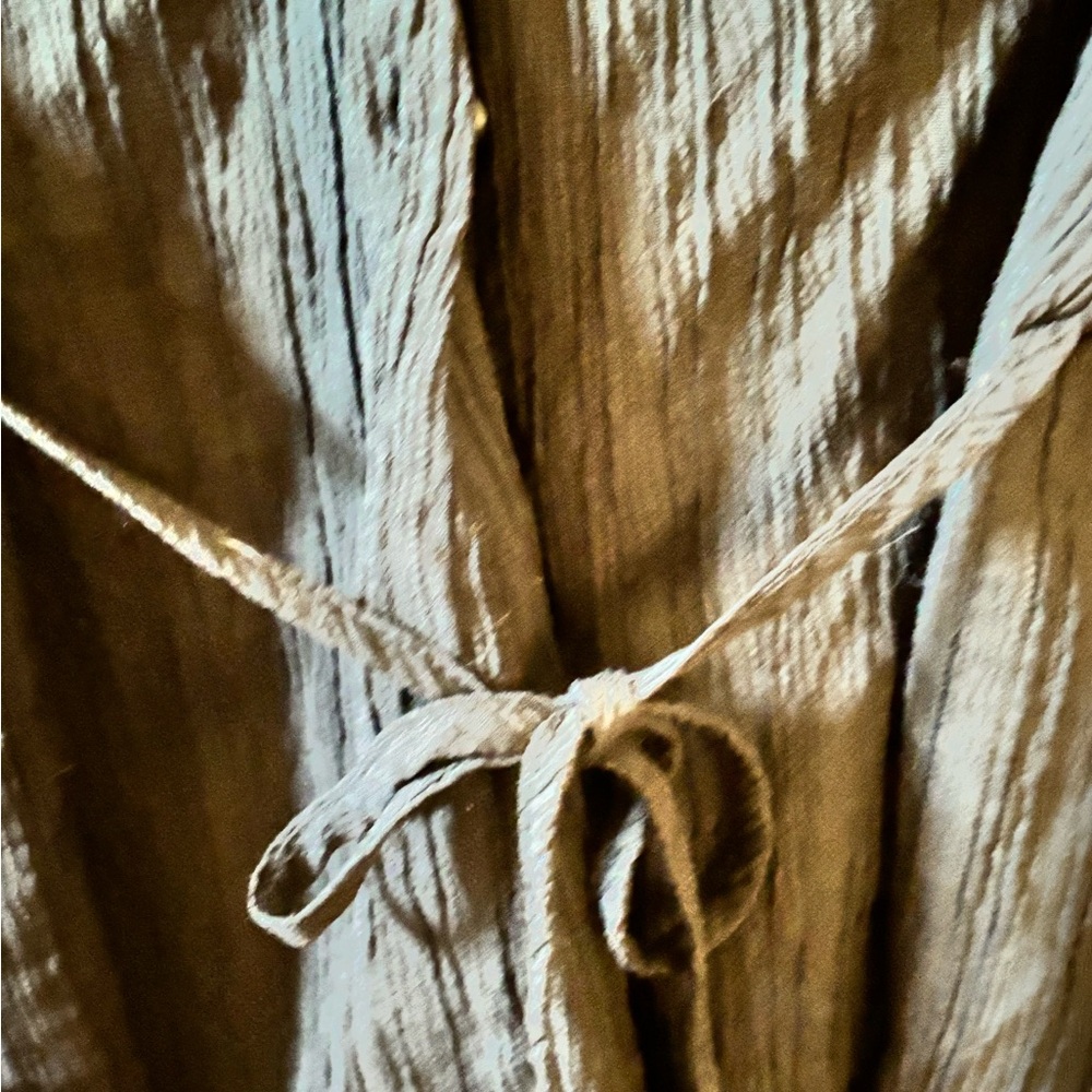 Textured Black Tie-Front Top